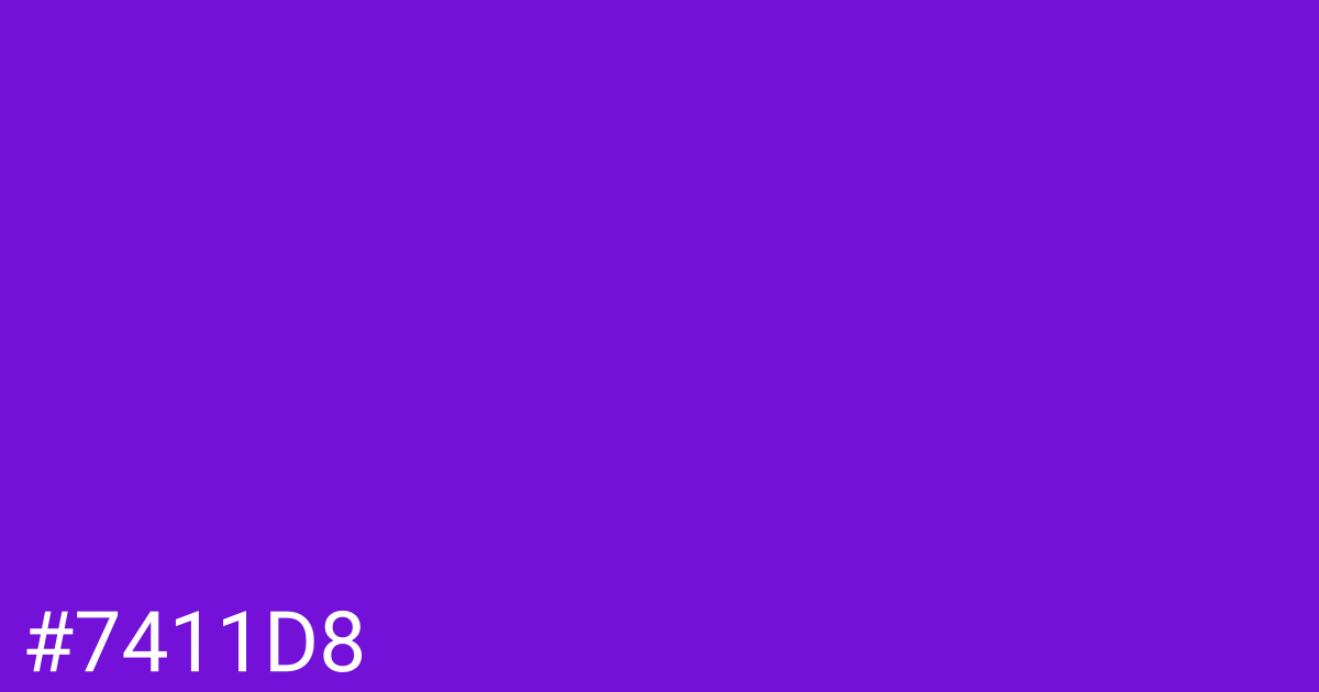 Hex color #7411d8 graphic