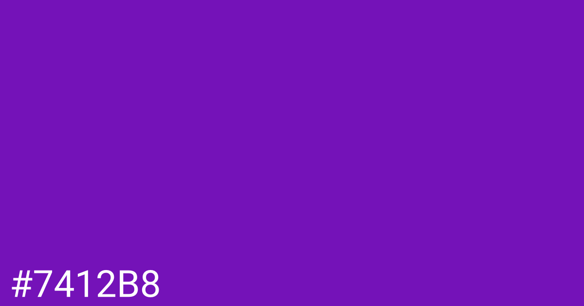 Hex color #7412b8 graphic