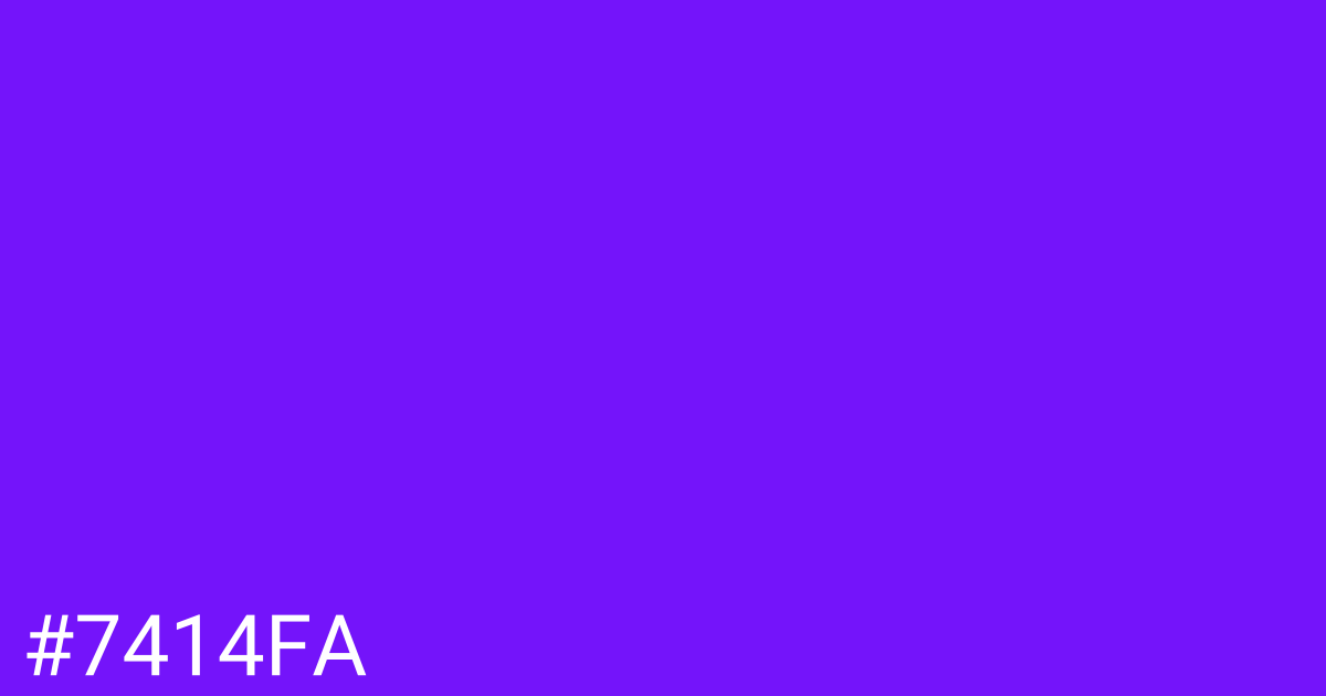 Hex color #7414fa graphic