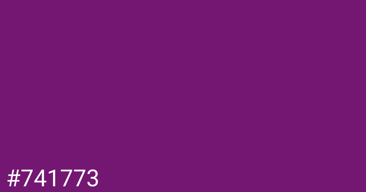 Hex color #741773 graphic