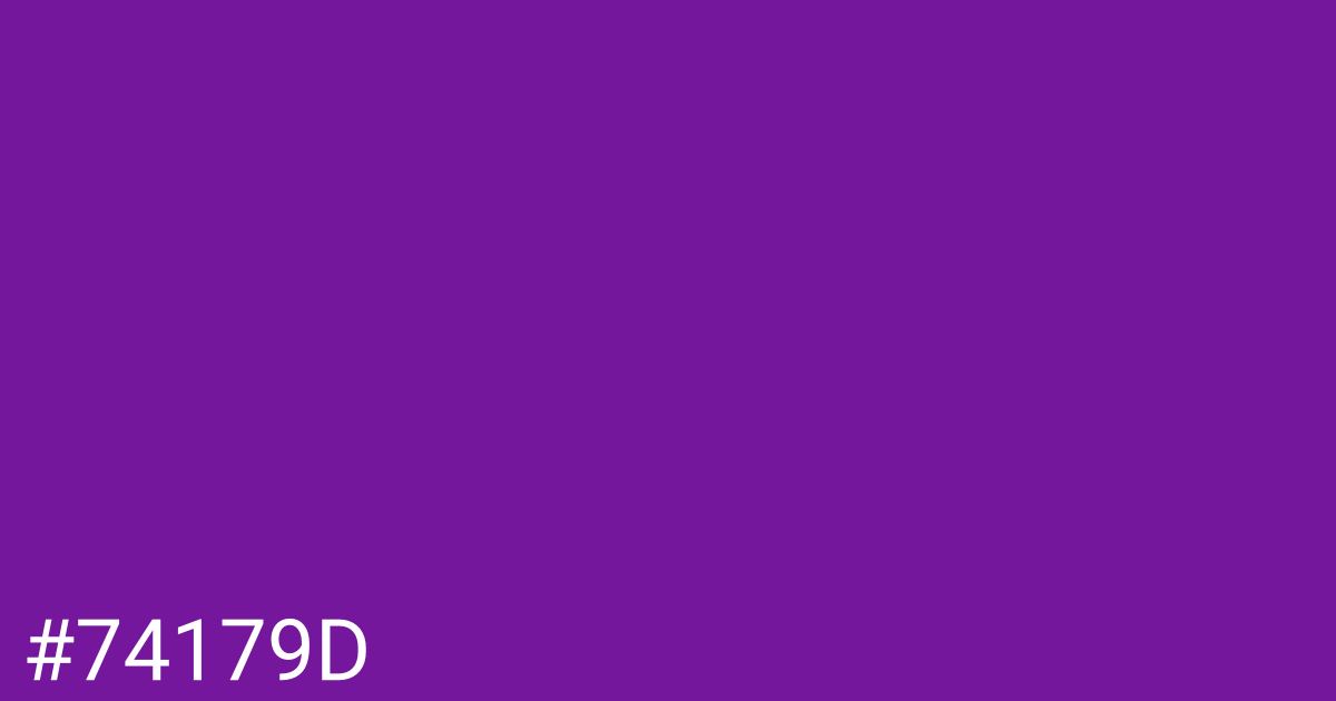 Hex color #74179d graphic