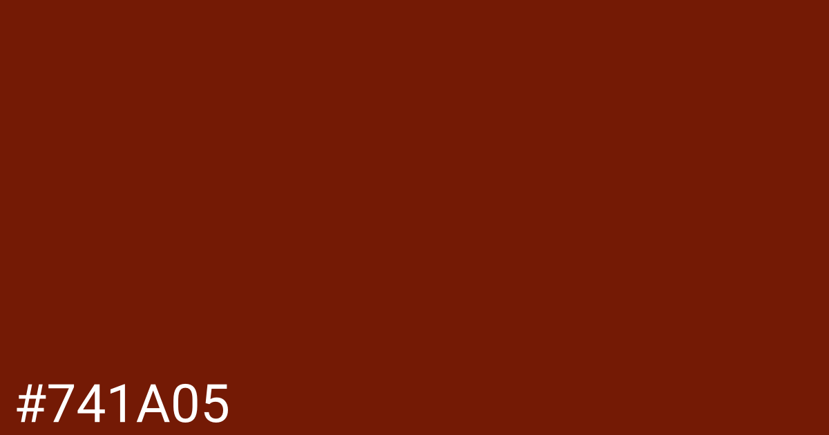 Hex color #741a05 graphic