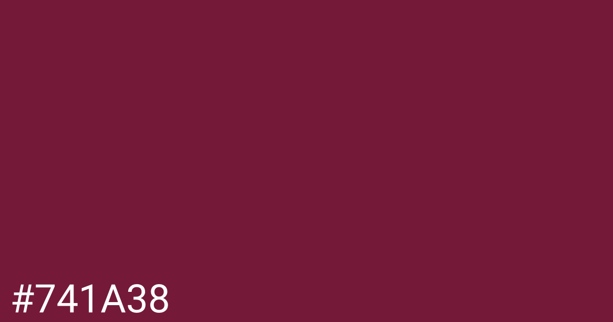 Hex color #741a38 graphic