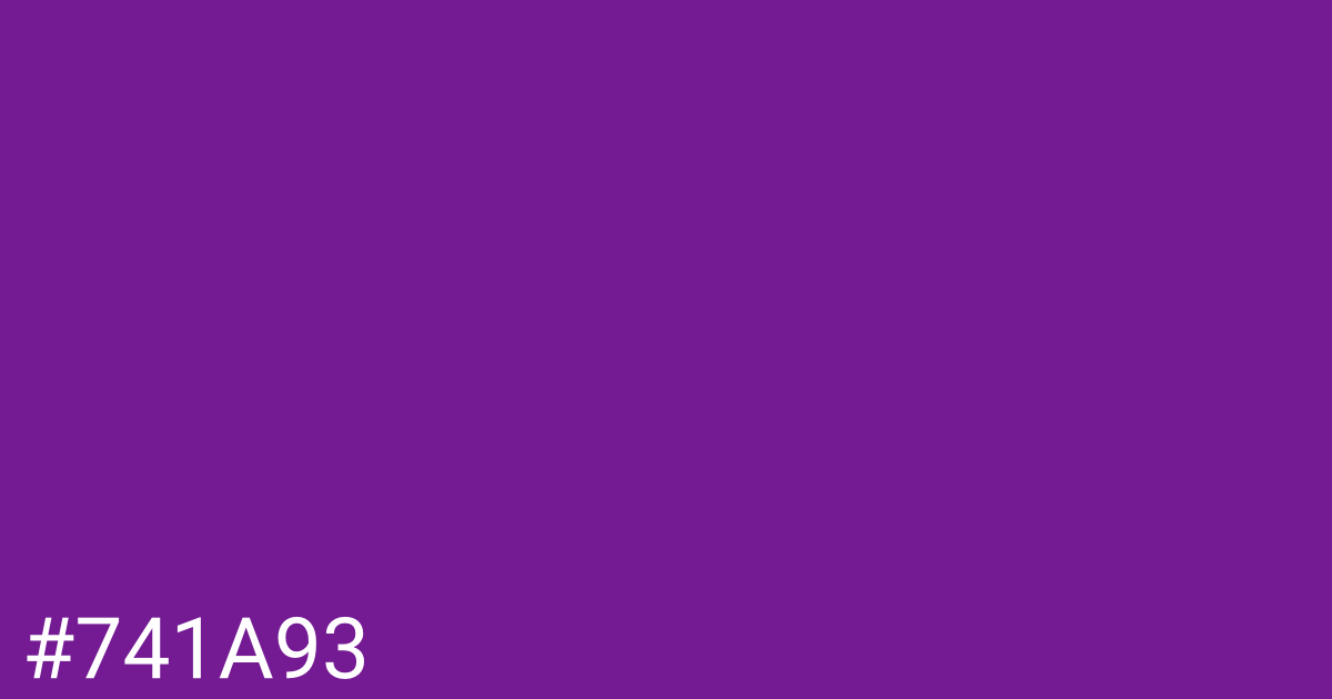 Hex color #741a93 graphic