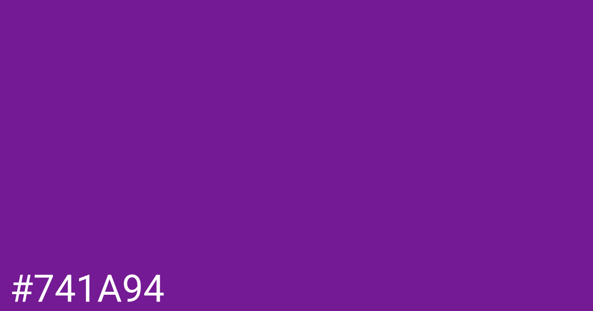 Hex color #741a94 graphic