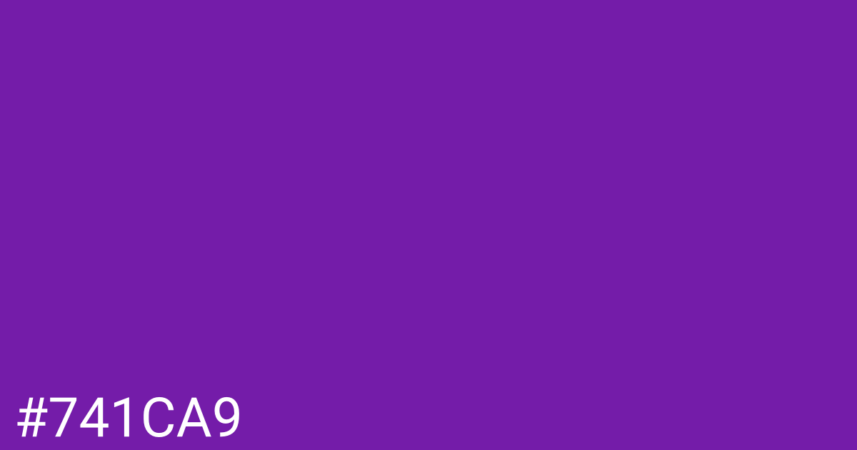 Hex color #741ca9 graphic