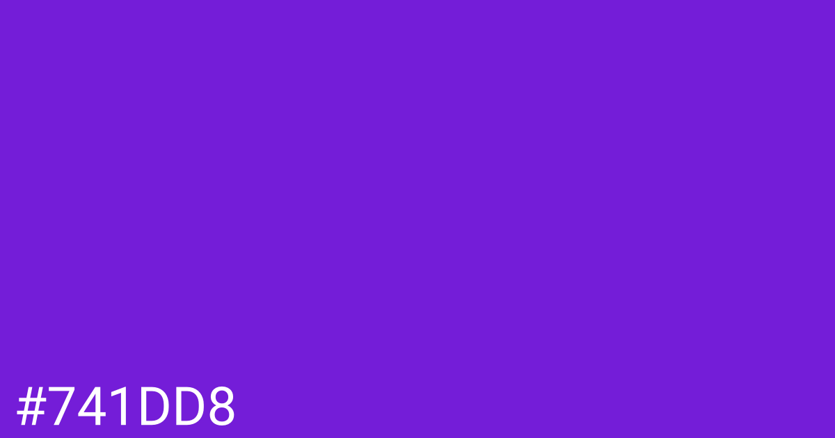 Hex color #741dd8 graphic