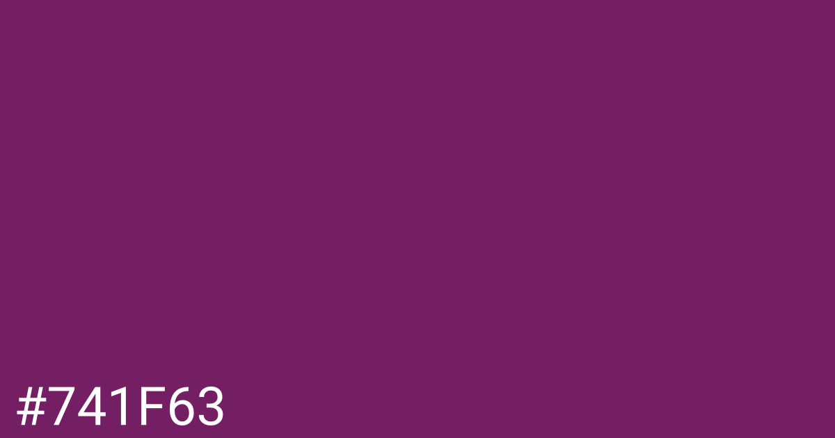 Hex color #741f63 graphic