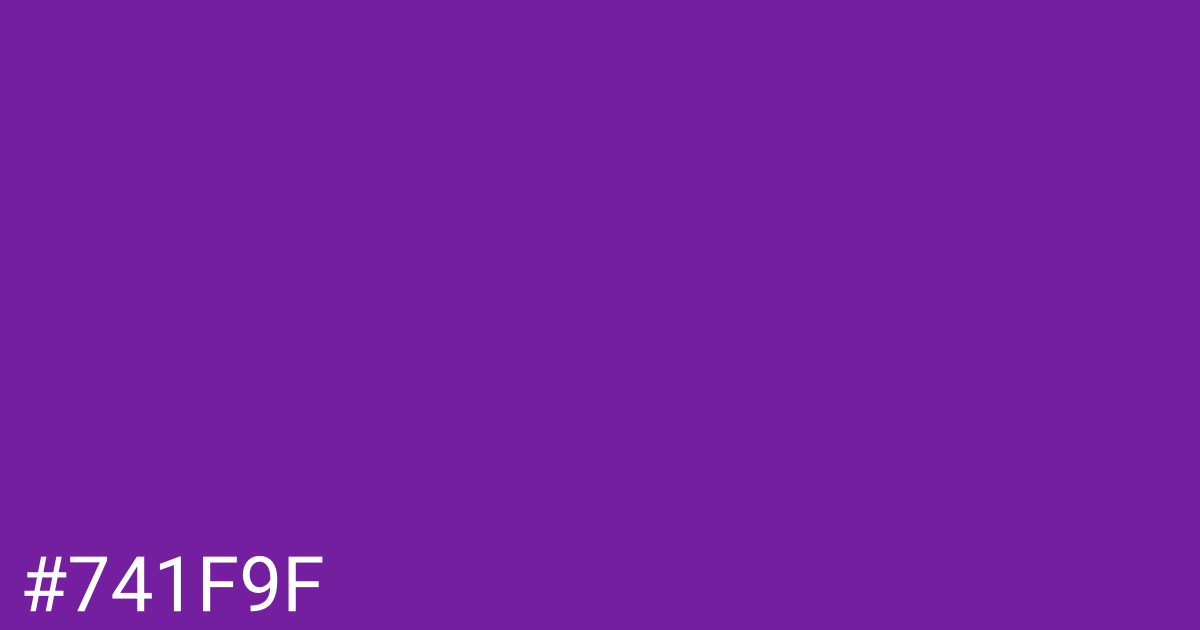 Hex color #741f9f graphic