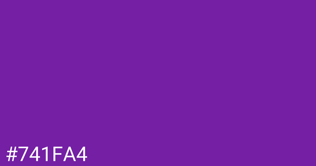 Hex color #741fa4 graphic