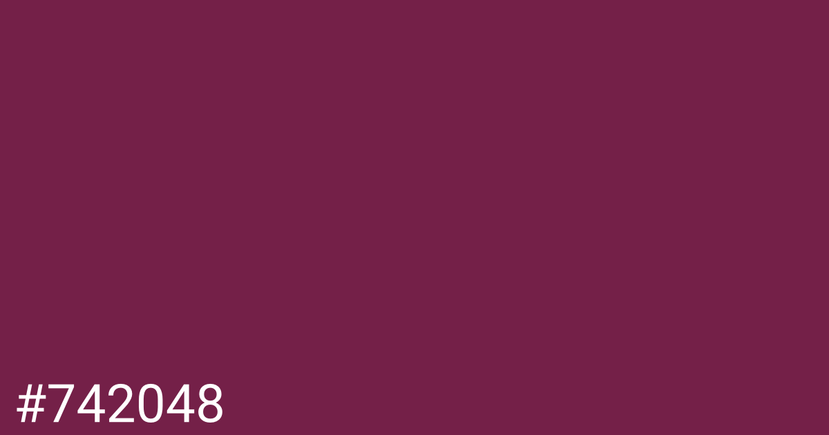 Hex color #742048 graphic