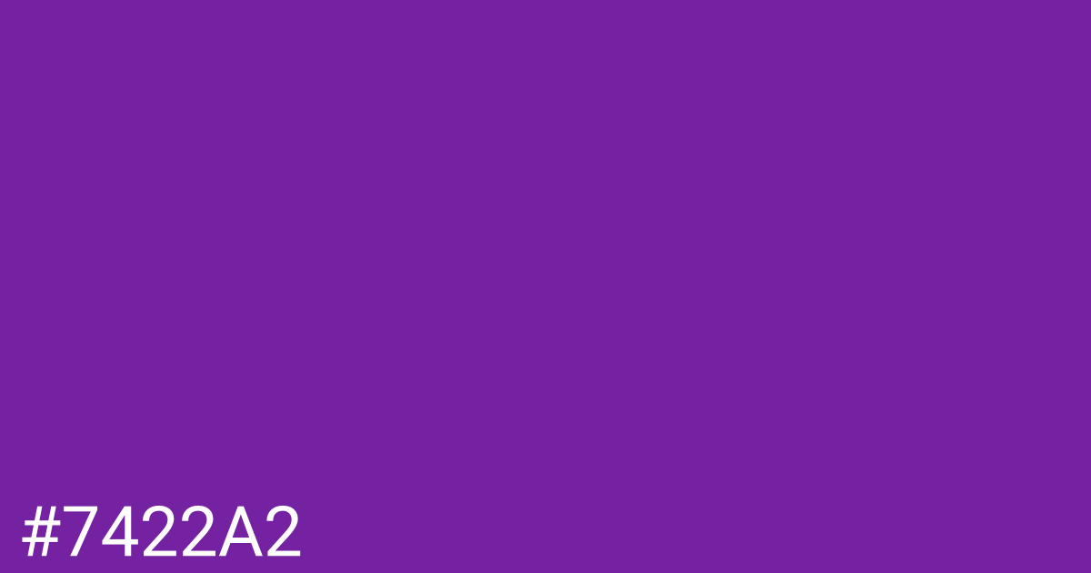 Hex color #7422a2 graphic