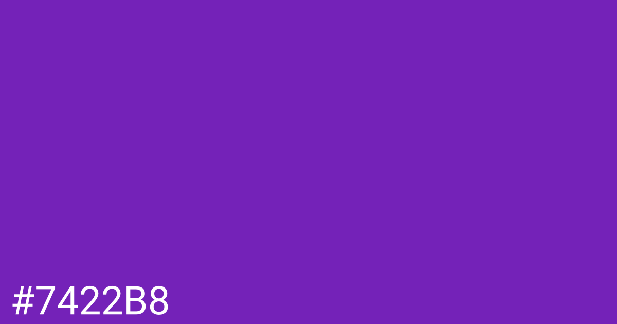 Hex color #7422b8 graphic