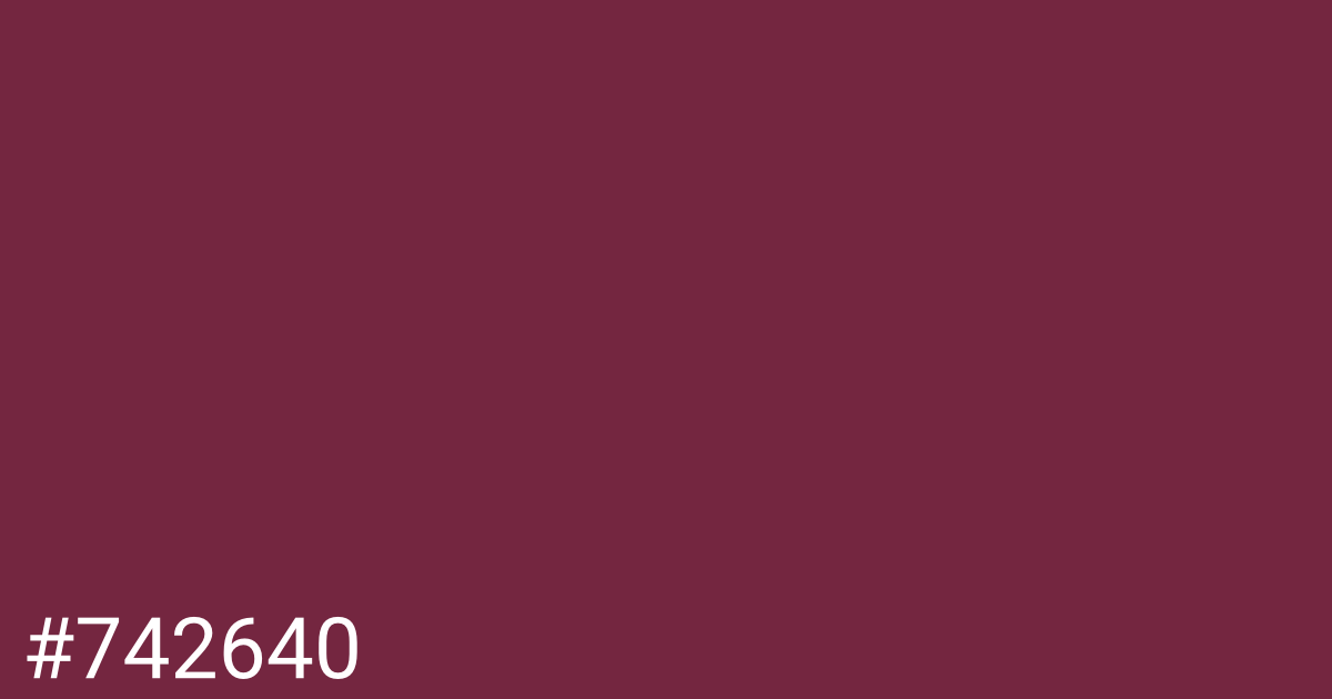 Hex color #742640 graphic