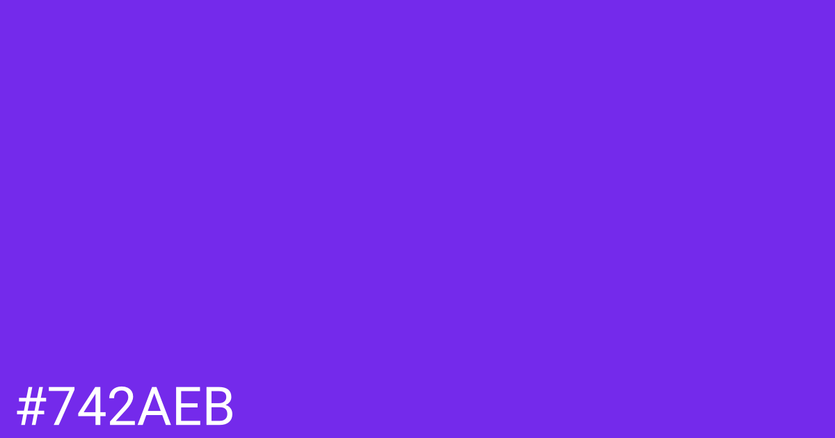 Hex color #742aeb graphic
