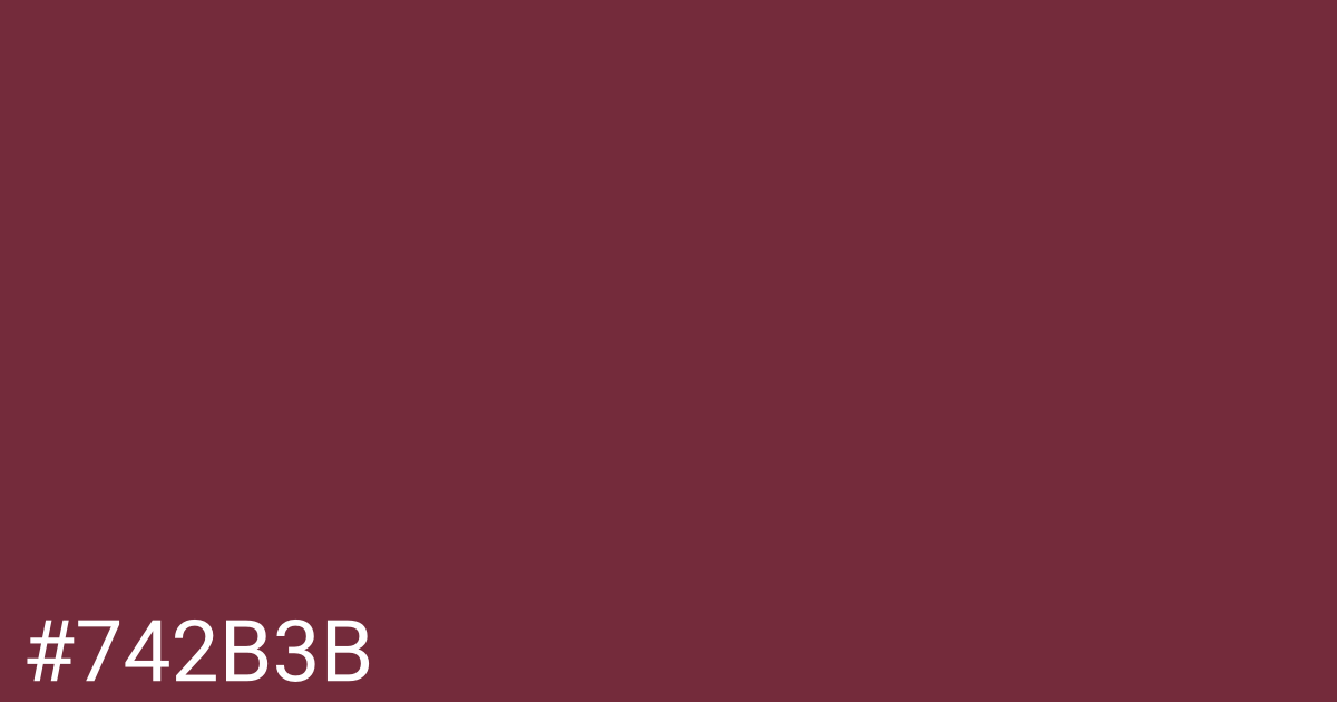 Hex color #742b3b graphic