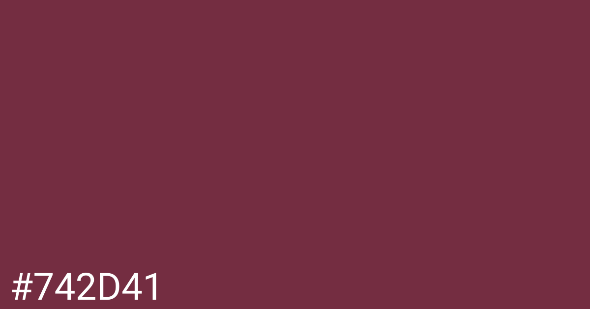 Hex color #742d41 graphic