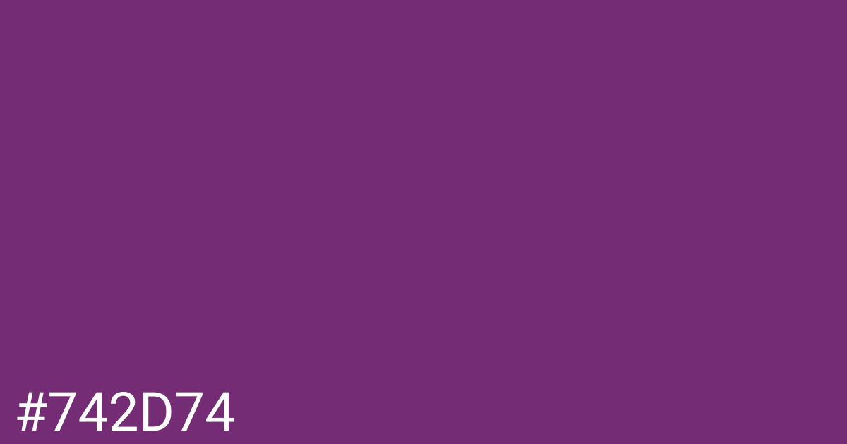 Hex color #742d74 graphic