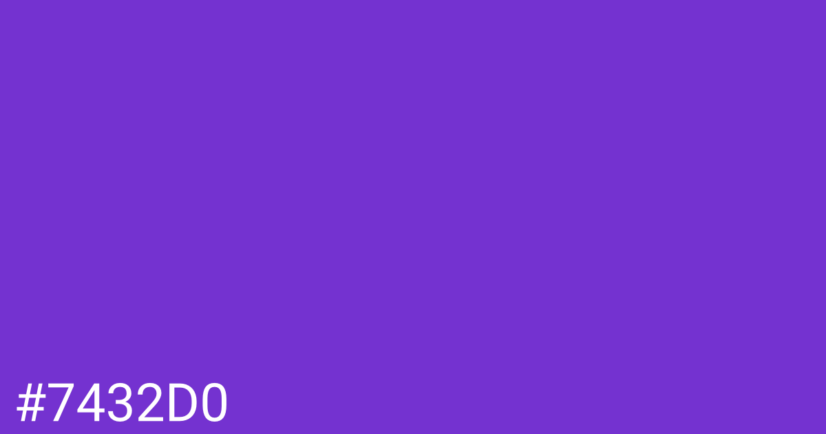 Hex color #7432d0 graphic