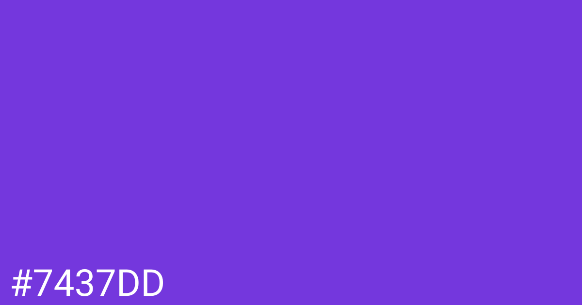 Hex color #7437dd graphic