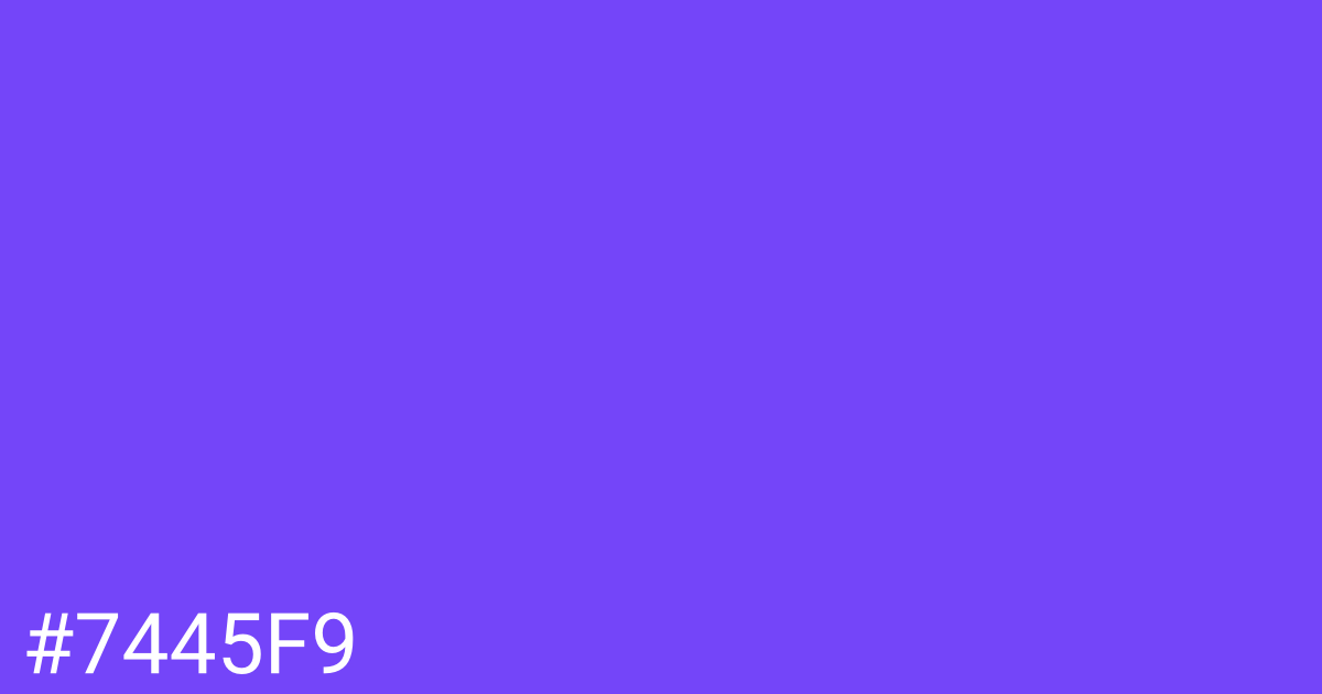 Hex color #7445f9 graphic
