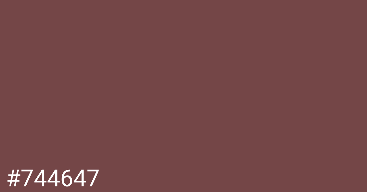 Hex color #744647 graphic