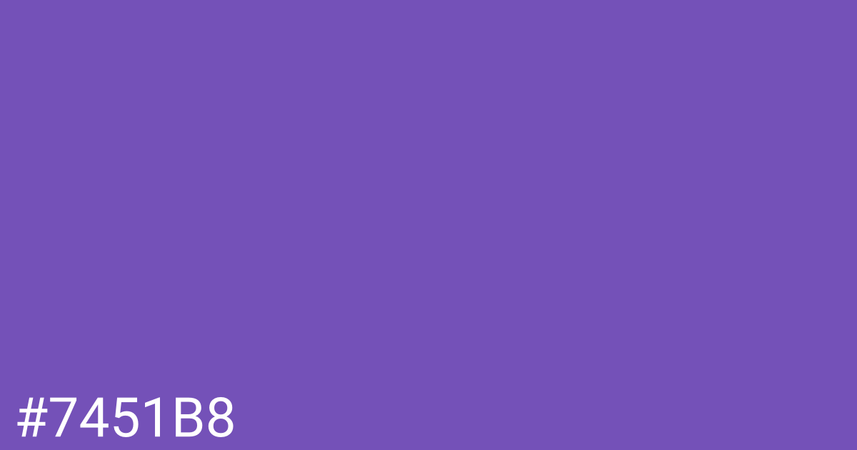 Hex color #7451b8 graphic