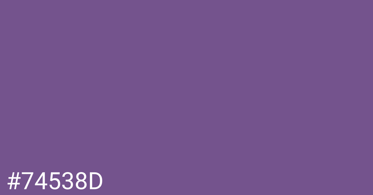 Hex color #74538d graphic