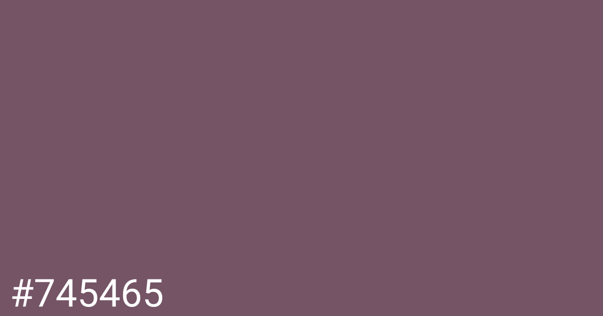 Hex color #745465 graphic