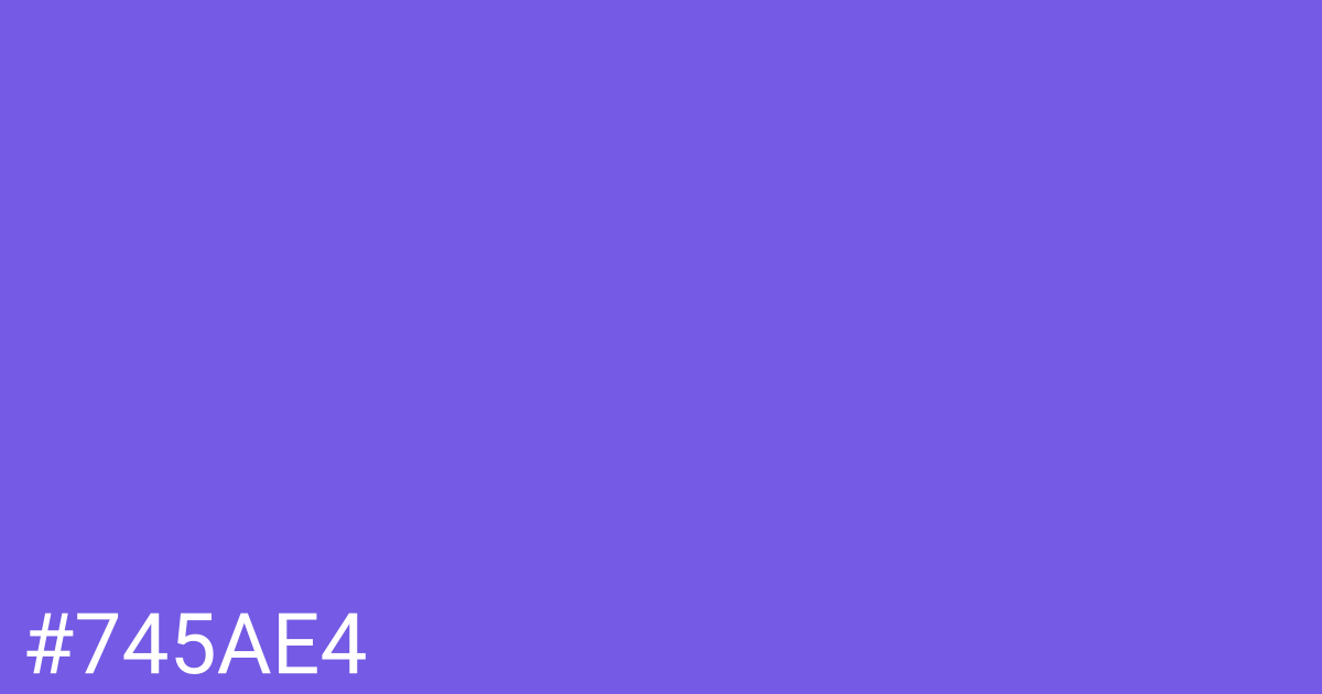 Hex color #745ae4 graphic