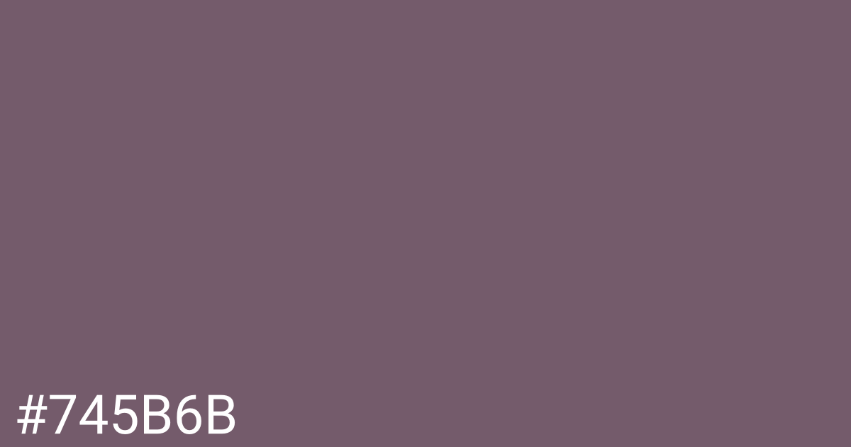 Hex color #745b6b graphic