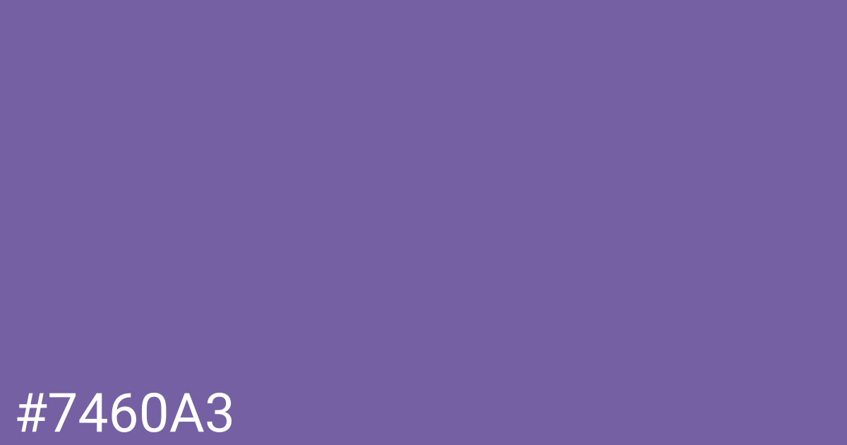 Hex color #7460a3 graphic