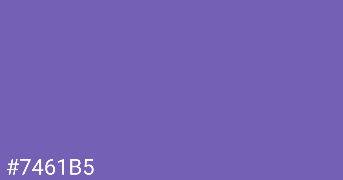 Hex color #7461b5 graphic