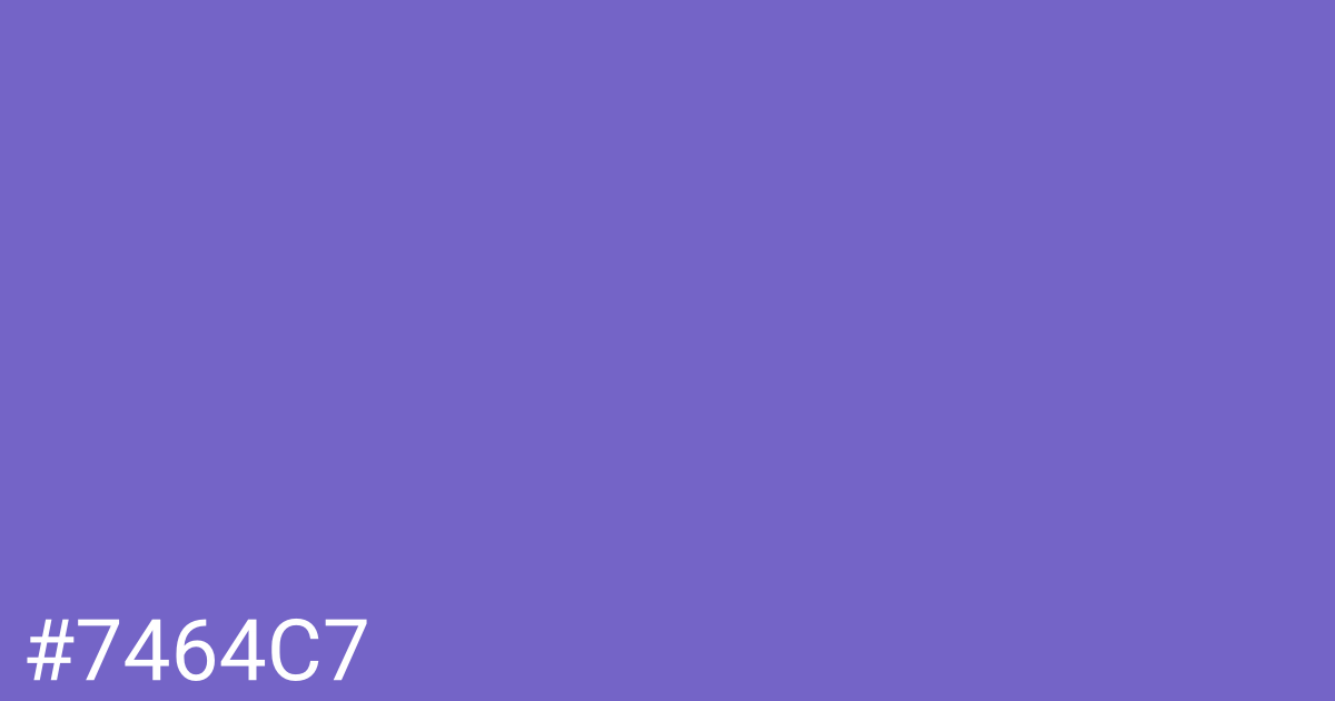 Hex color #7464c7 graphic