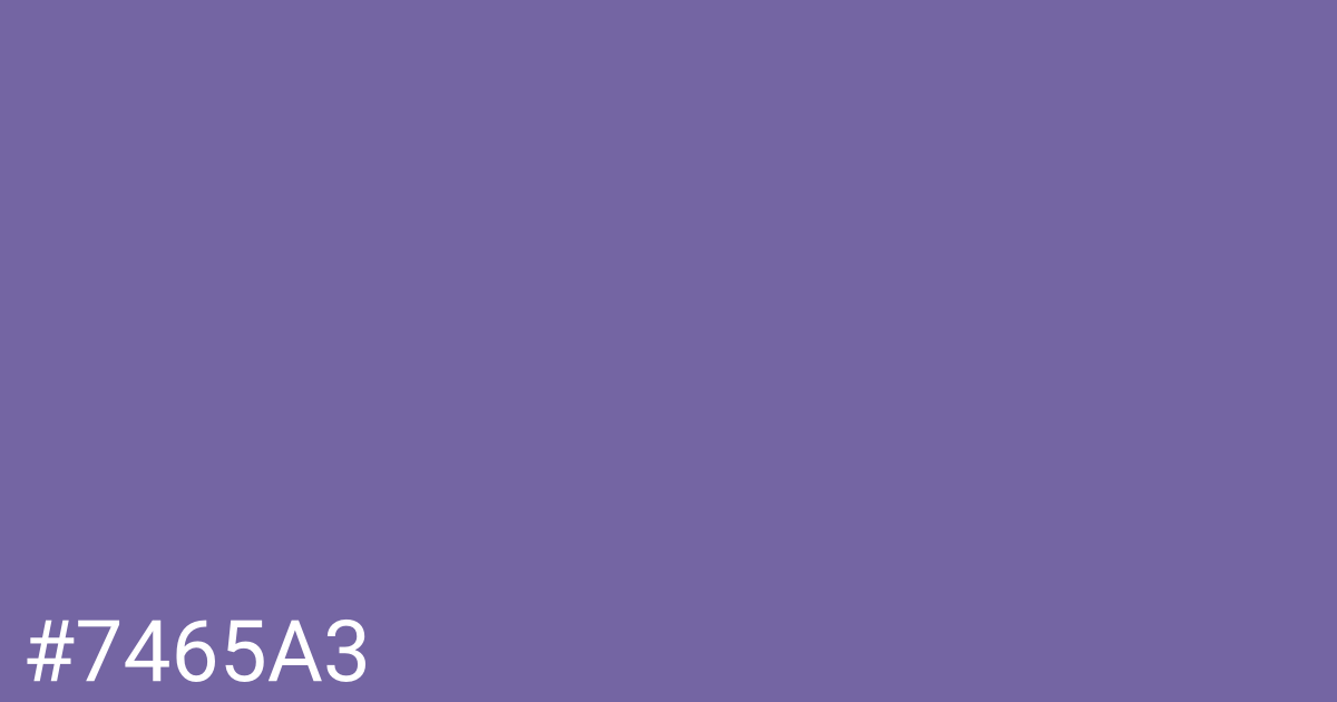 Hex color #7465a3 graphic