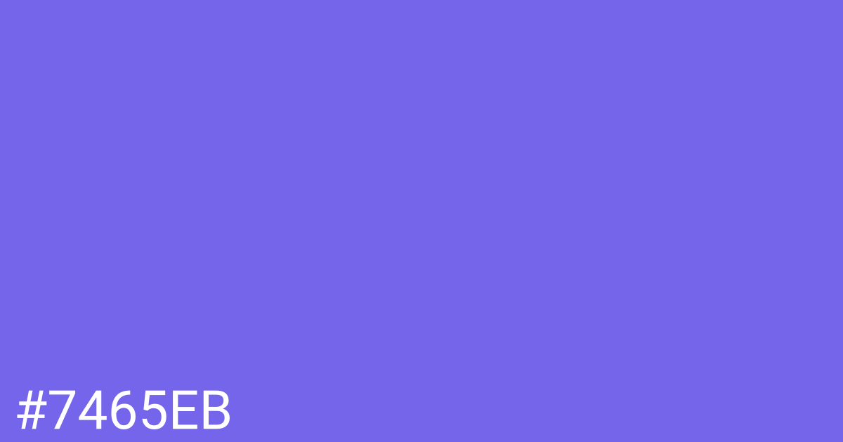 Hex color #7465eb graphic