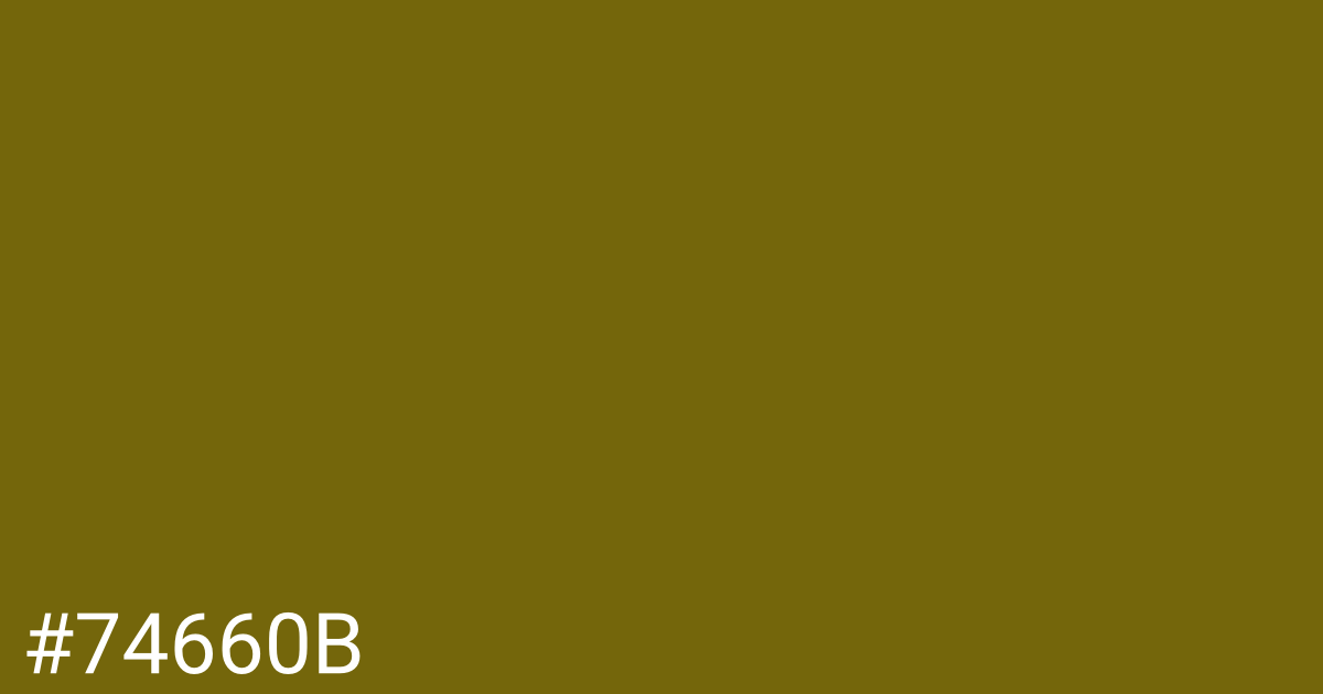 Hex color #74660b graphic