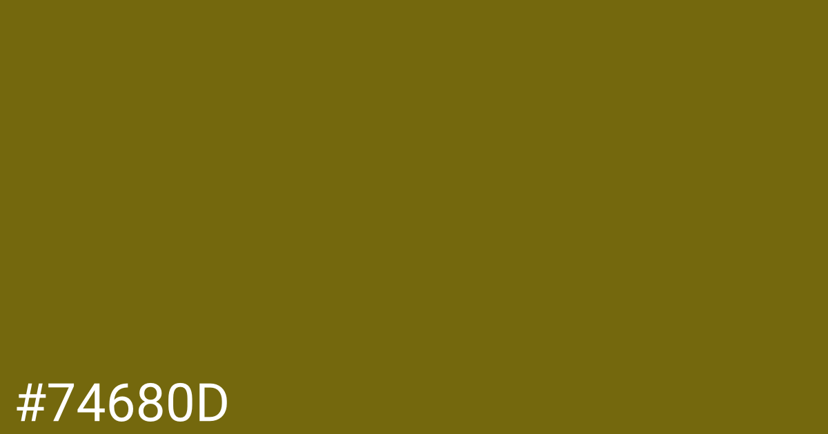 Hex color #74680d graphic