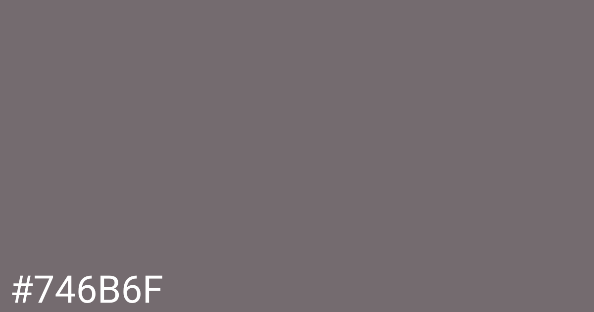 Hex color #746b6f graphic