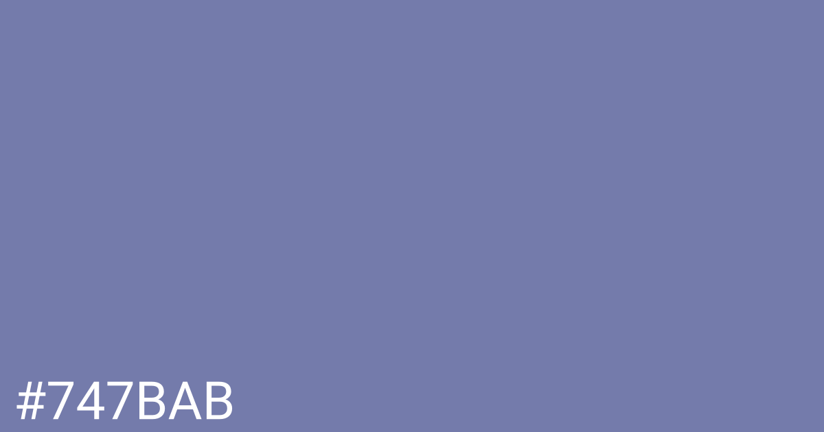 Hex color #747bab graphic