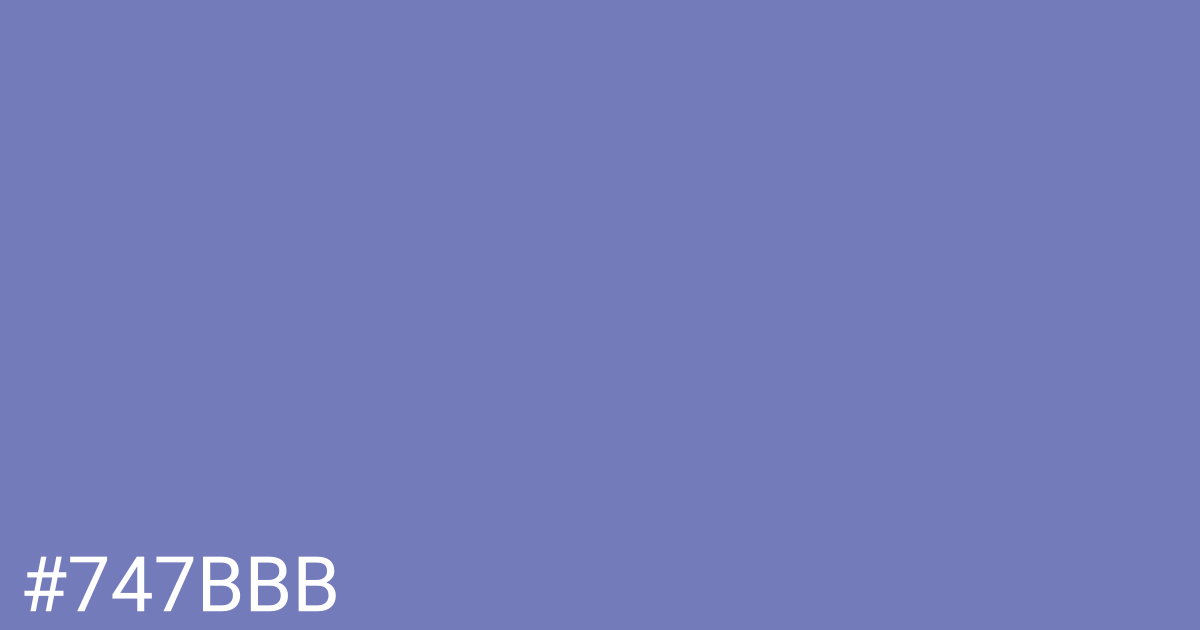 Hex color #747bbb graphic