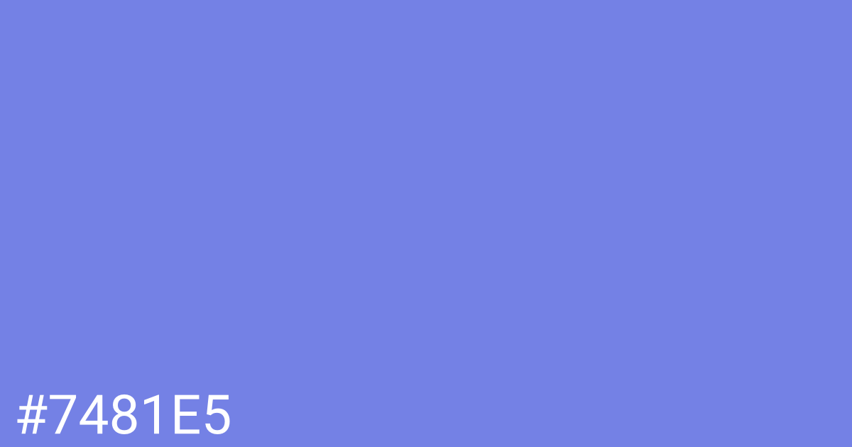 Hex color #7481e5 graphic