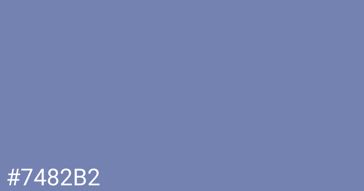 Hex color #7482b2 graphic