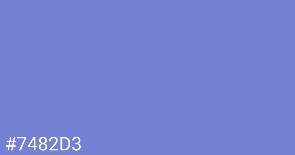 Hex color #7482d3 graphic