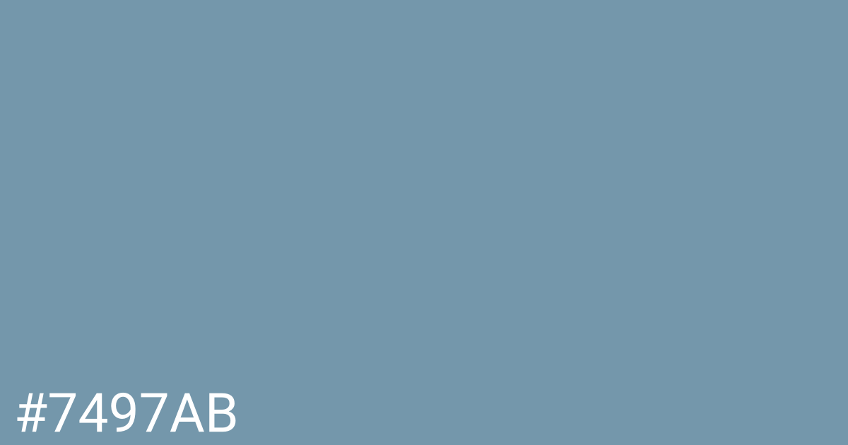 Hex color #7497ab graphic