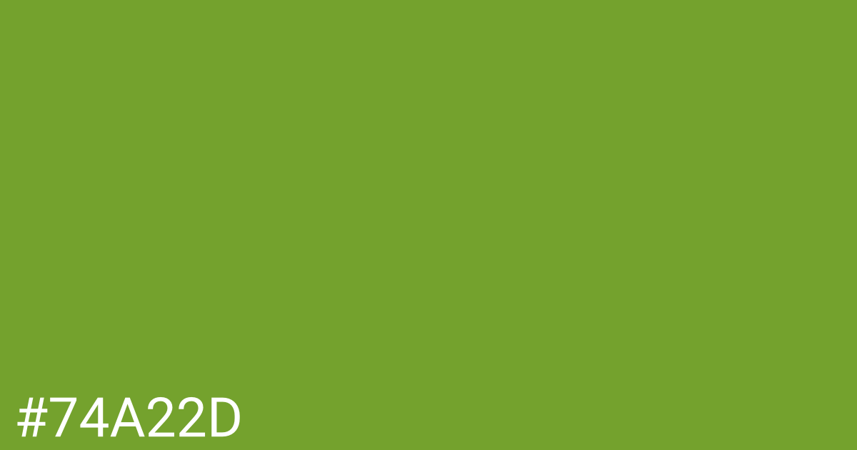 Hex color #74a22d graphic