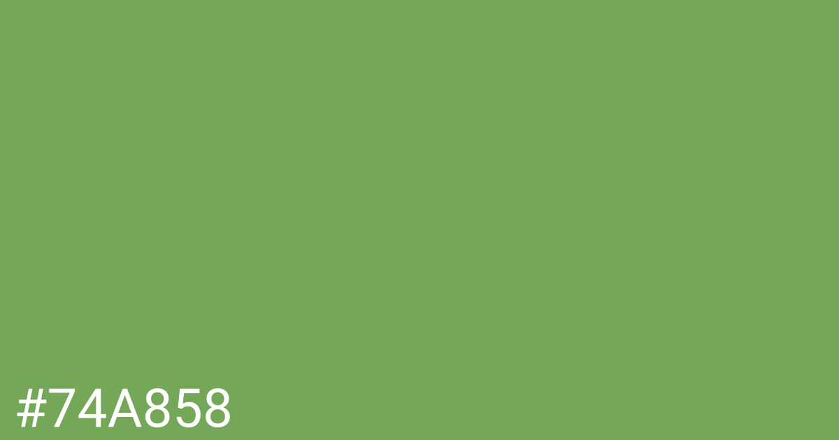 Hex color #74a858 graphic