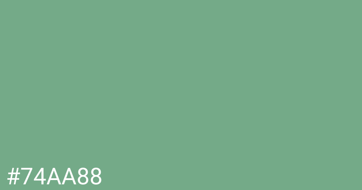 Hex color #74aa88 graphic