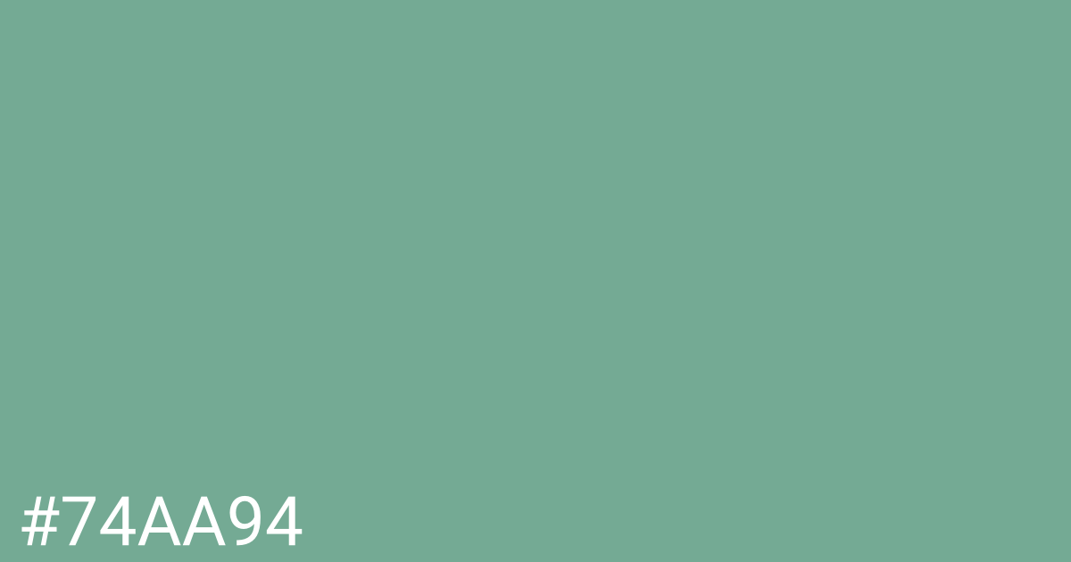 Hex color #74aa94 graphic