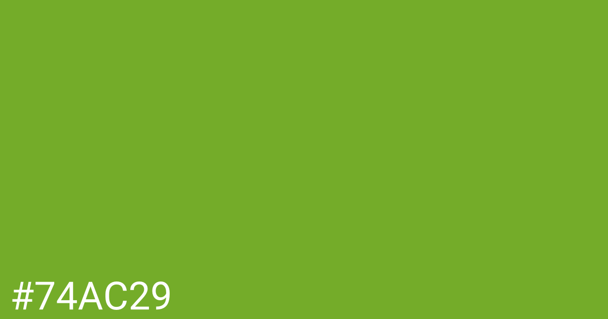 Hex color #74ac29 graphic